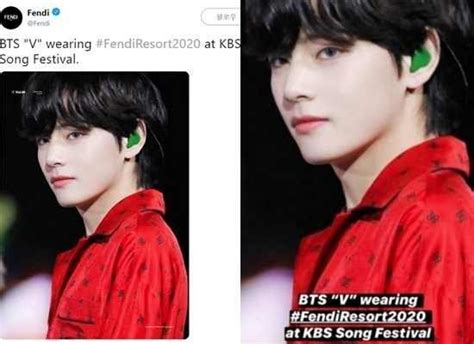 what year did taehyung use the fendi dress|Fendi features BTS's V on their social m.